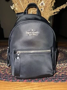 Neu mit Etikett Kate Spade Chelsea The Little Better Mini Nylon Rucksack In Schwarz - Bild 1 von 4
