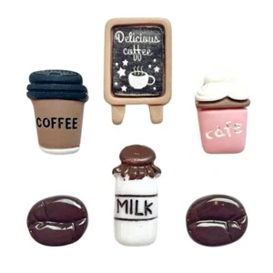Adornos artesanales de cafetería - papel de coser artesanías hágalo usted mismo - botones de Shelly - Imagen 1 de 2