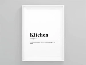 Küche lustige Definition Poster Wandkunst gerahmt Dekor A5 A4 A3 - Bild 1 von 4