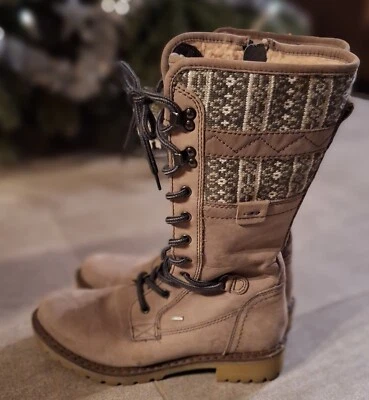 ***WINTERSTIEFEL DAMEN LANDROVER GEFÜTTERT BEIGE LEDER GR.38***WIE NEU*** - Bild 1 von 4