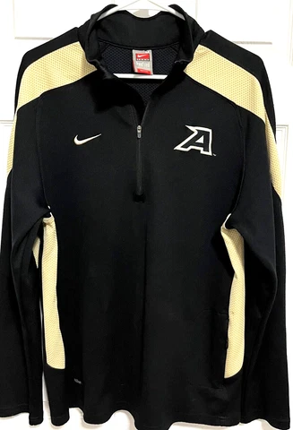 ARMY Football "A" Logo Men Black Fit Dry Long Sleeve Zip Track Jacket M Nike Cover