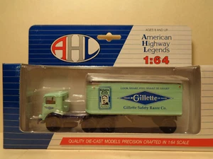 AHL #L52105 1/64 SCALE MACK MODEL CJ TRACTOR TRAILER GILLETTE RAZOR NEW IN BOX - Picture 1 of 2