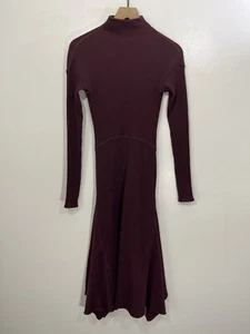 Theory Wollmischung Rippstrick Pullover Kleid S Büro Minimalistisch Scandi Bodycon - Bild 1 von 18