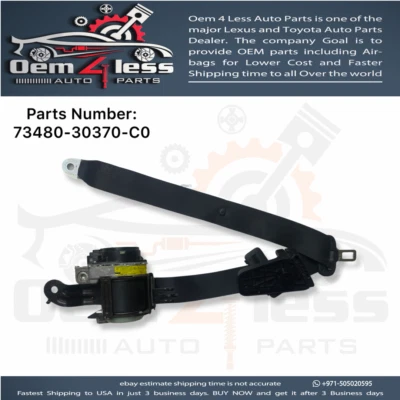 Cinturón de seguridad trasero izquierdo Lexus GS F 2017, 2018 a 2020 OEM 73480-30370-C0 Foto 1 de 4