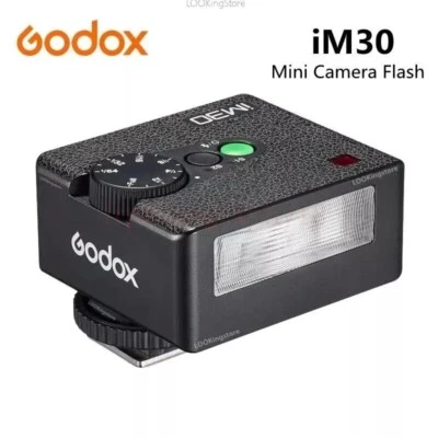 Godox iM30 6500K Mini Pocket ON-Camera Flash Light Speedlite CTT Lighting Flash - Image 1 of 4