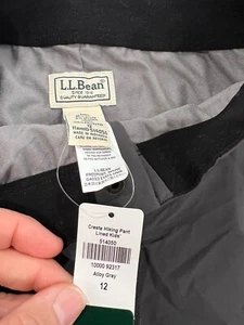 New With Tags LL Bean Kid's Size 12 Cresta Hiking Pants Dark Gray - Picture 1 of 3