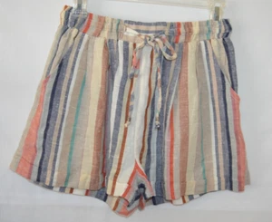 Pantalones Cortos Angie Rayas con Puños Talla Mediana Bolsillos Cintura Elástica Cordón - Imagen 1 de 5