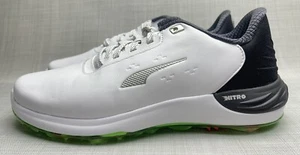 Puma PhantomCat Nitro Golf Shoes White Black Fluro Green Men’s Size 8.5 - Picture 1 of 6