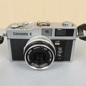 Vintage Canon Canodate E Rangefinder Film Camera w/40mm F/2.8 Lens FOR REPAIR - Picture 1 of 14