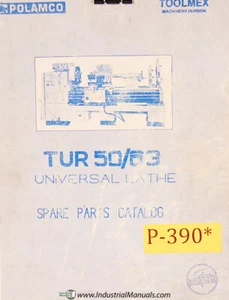 Toolmex Polamco TUR 50 TUR 63, piezas de torno y manual eléctrico - Imagen 1 de 5