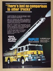 Camión dúplex 1983 del Departamento de Bomberos del Condado de Baltimore foto anuncio impreso de colección - Imagen 1 de 1