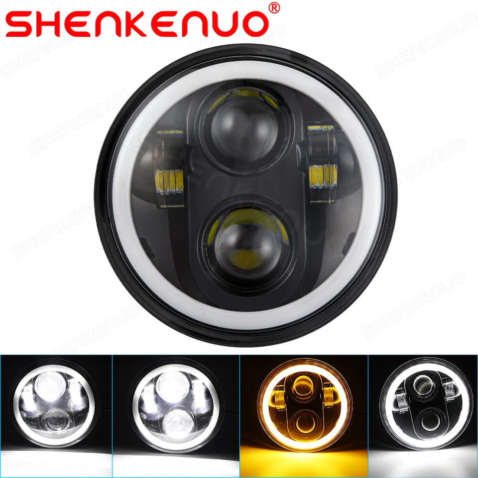 Proyector de faros LED de 5,75 pulgadas Hi-Lo para Yamaha Virago 250 535 750 Vmax 1200 Foto 1 de 4