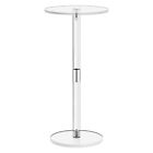 Clear Acrylic  sturdy Drink Table Small Round Side TableFor Small Spaces  Snacks