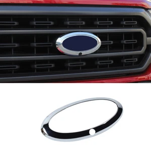 For Ford F150 2021+ Chrome Front Grille Logo Emblem Badge Trim Cover with Camera - Picture 1 of 9