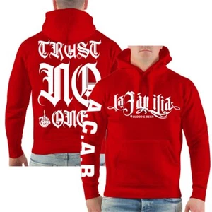 Kapuzenpullover La Familia FCK Blut & Bier Hoodie Motorrad Motive Rap Streetwear - Bild 1 von 13
