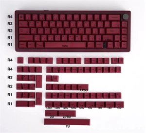 140 Keys PBT Simple Red Style Keycap for Cherry MX Keyboard Boxed Gifts - Picture 1 of 12