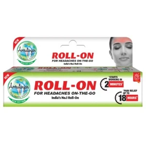 2 X Amrutanjan Headache Non-Greasy Pain Relief Roll On 10 ml FREESHIP WORLDWIDE - Picture 1 of 6