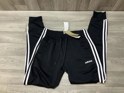 Calça jogger Adidas feminina tamanho pequeno 3 listras multiesporte preta branca nova com etiquetas - Imagem 1 de 4