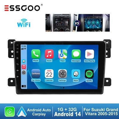 For Suzuki Grand Vitara 2005-2015 Android 14 Car Stereo Radio GPS SAT NAVI WIFI - Image 1 of 4