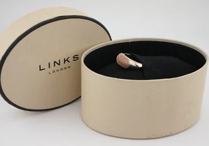 Rare Beautiful Links of London Sterling Silver 18ct Gold Vermeil Masquerade Ring - Picture 1 of 4