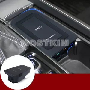 Wireless Car Charger Phone Fast Charging Center Console For Volvo XC60 2018-2021 - Picture 1 of 12