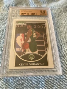Kevin Durant 2007-08 Bowman cromo #111 radiocontrol novato BGS 9,5 gema como nuevo #1201/2999 - Imagen 1 de 3