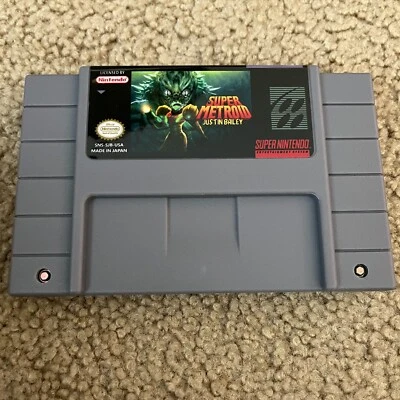 Super Metroid Justin Bailey SNES 16-Bit Game Cart USA NTSC English - Image 1 of 4