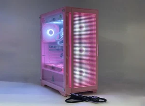 i5 Pink 16GB 256GB SSD + 2TB HDD Liquid-Cooled Gaming Computer GTX 1050 W/Cord - Photo 1/12