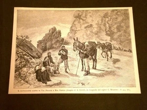 Alpini Alpinismo Battaglione Alpino di Val Pellice a Mal Pertus nel 1886 - Imagen 1 de 1