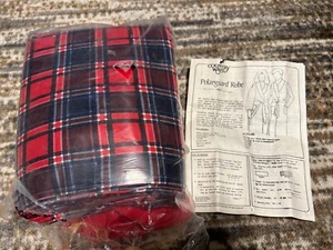 Country Ways Womens Plaid Flannel Polarguard Robe Size L Vintage Pattern - Picture 1 of 5
