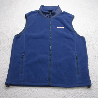 Vineyard Vines Vest Mens L Blue Fleece Performance Full Zip Golf Casual Preppy - Image 1 of 4