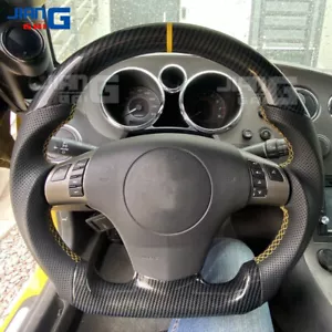 Volante de fibra de carbono HYDRO DIP apto para Corvette C6 Z06 ZR1 06-10 línea amarilla - Imagen 1 de 17