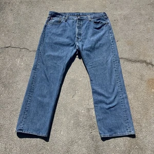 Levis 501 Jeans Herren 42x30 (41X29) Blau Denim Straight Leg Button Fly Classic - Bild 1 von 15