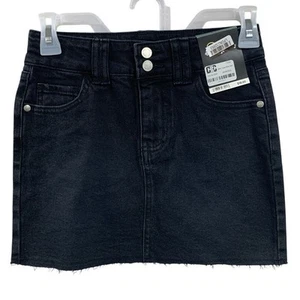 New Art Class Girls Medium (8) Stretch Cotton Black Low Rise Denim Skirt - Picture 1 of 3