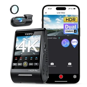 A229 Pro 4K HDR Dash Cam, Dual STARVIS 2 IMX678 IMX675, 4K+2K Front and Rear ... - Picture 1 of 8