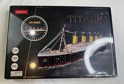 Cubifun Puzzle 3D Puzzle Titanic Ship 266 Pieces Lead Inside New Factory Sealed - Image 1 of 4