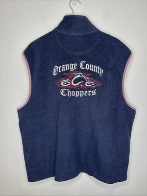 Chaleco polar vintage Orange County Choppers para hombre XXL azul con cremallera logotipo bordado Foto 1 de 4