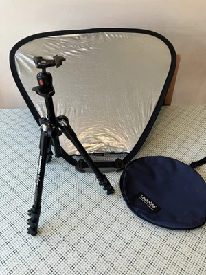 Manfrotto Befree Camera Tripod MKBFRA4-BH + Lastolite TriGrip Reflector See Pic - Image 1 of 4