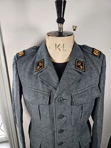 Chaqueta de lana del ejército suizo 1967 de colección grande conductor de transporte pecho de 40/42 pulgadas - Imagen 1 de 23