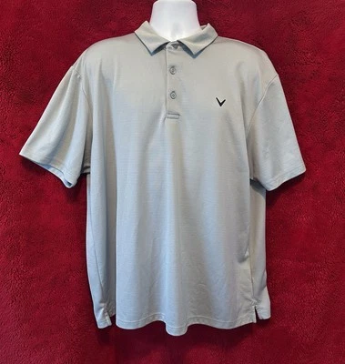 Camisa Polo Callaway Para Hombre XXL Gris Plata Opti Dri Golf Performance Manga Corta Foto 1 de 4