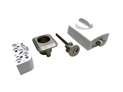 Serratura porta con manopola ABUS 7030 bianca DANNEGGIATA - Immagine 1 di 4