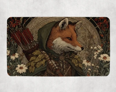 Fox Ranger Woodland Archer Bow Quiver Bloomburrow Fantasy Animal Magic MTG Mat - Image 1 of 4