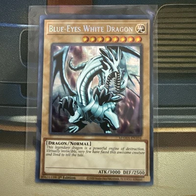 YuGiOh Blue-Eyes White Dragon MAMA-EN104 Secret Pharaoh's 1st Ed - Image 1 of 4