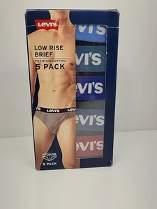 Paquete de 5 calzoncillos Levis para hombre de tiro medio bajo de algodón premium cintura cómoda paquete DMG - Imagen 1 de 3