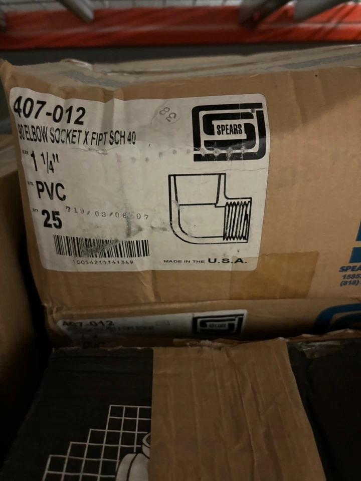 Spears 1-1/4" Tee Socket x Socket x FIPT PVC Schedule 40 (25) piezas), 402-012 Foto 1 de 1