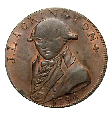 England 1794 Halfpenny Conder Token Middlesex J. Lackington Allen & Co. D&H-353 - Image 1 of 2