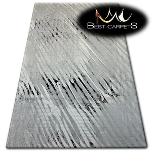 THICK AND DENSELY WOVEN ACRYLIC, WOOL RUGS "PATARA" ABSTRACTION BROWN RUGS - Picture 1 of 1