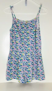 Vineyard Vines Girls 16 XL Whale Print Shorts Romper Sleeveless Pockets Summer - Picture 1 of 4