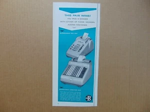 1955 BURROUGHS MODERN ADDING MACHINES Ten Key & Director 200 model art print ad  - Picture 1 of 1