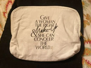 Neu Charlotte Tilbury 1. Edition Lippenabdrücke & Zitat Canvas Make-up Kosmetiktasche - Bild 1 von 3